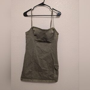 Urban Outfitters Green Cargo Dress Medium